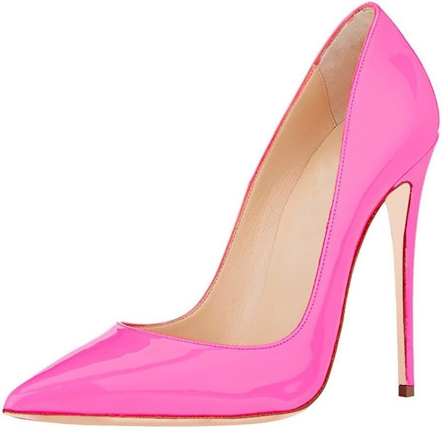 Womens Court Shoes,Stiletto High Heels,Pointed Toe Patent Party Pumps