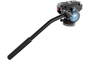 SIRUI Fluid Video Head AM-5V, Lightweight Tripod Head with Quick Release Plate for Video Camera
