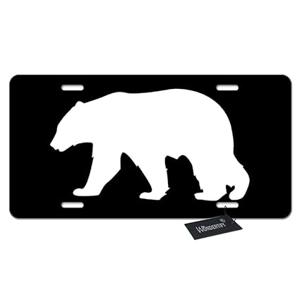 Black And Gold Background Durable Front License Plate Decorative