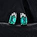 JewelryPalace Luxury 7.6ct Nano Russian Simulated Emerald 925 Sterling Silver Hoop Earrings