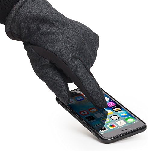 Touch Screen Texting Warm Cold Weather Winter Gloves for Men (Extra Large, Charcoal)