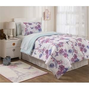 Amazon.com: 7 Piece Girls I Love Paris Comforter Full Set ...