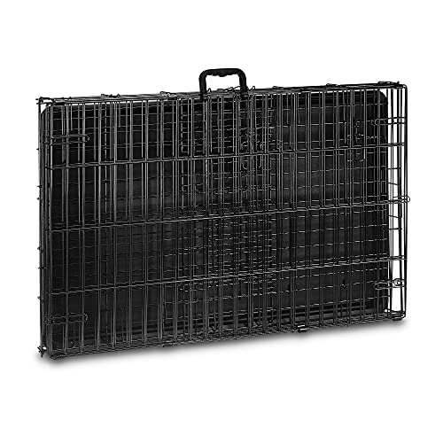 Amazon Basics Single Door Folding Metal Dog Crate Kennel with Liner