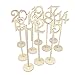 OULII Wooden Table Numbers with Holder Base for Wedding or Home Decoration, 11 to 20, Pack of 10