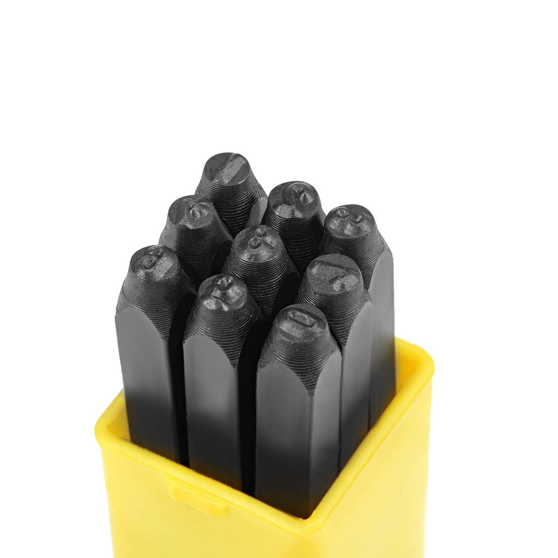 Digital 0 to 9 3/8 inches 10mm Numbers Punch Set Wood Leather Steel