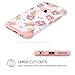 GUAGUA iPhone 6 Plus Case iPhone 6S Plus Case Colorful Pineapple Slim Fit Hybrid Hard PC Soft Silicone Glossy Shockproof Protective Case for iPhone 6 Plus/6S Plus Case for Girls&Women Rose Gold White