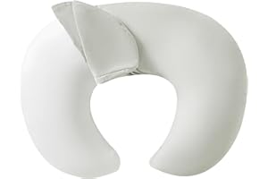 ESEN Nursing Pillow with Removable Cover, Ergonomic Breastfeeding Pillow Standard Size for Nursing Mother Support Bottle Feeding and Breastfeeding - White Pillow Insert - Gray Cover