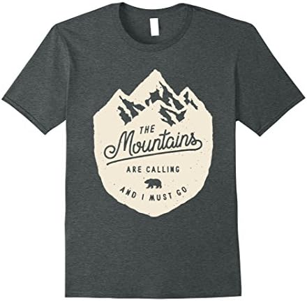 Mens The Mountains Are Calling and I Must Go Tshirt XL Dark Heather