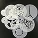 AK ART Kitchenware Sugar Cookie Stencils Set for Valentine's Day Wedding Fondant Cup Cake Decoration Mold (Lovers,Ring,Kiss) Plastic Laser-cut Stencil Template 6pcs (4.5