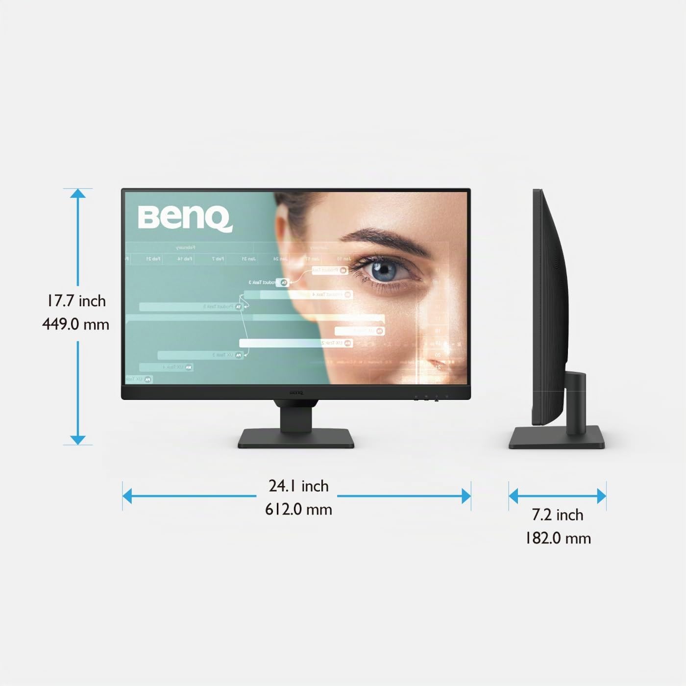 BenQ GW2790E 27 Zoll Eye-Care Gaming Monitor, 100Hz, 1920x1080p, IPS, integrierte Lautsprecher, Wandhalterung, Thin Bezel, Smarte Helligkeitsanpassung, 2X HDMI, DisplayPort 3