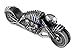 Vulcan Gear Devil's Skeleton Chopper Motorcycle Metal Handle Folding Knife with real Head light.