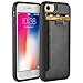 ZVEdeng iPhone 7 case with Pocket iPhone 7 Wallet Case, Ultra Slim Protective iPhone7/8 Cases with ID Credit Card Holder Slot, Durable Shockproof Cover for Apple iPhone 7/8 4.7inch- Black and Black