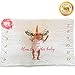Baby Milestone Blanket Soft Fleece Material| Unicorn Theme Blanket for Babies| Premium Fleece Milestone Blanket| Extra Large 60 x 40 Blanket| Newborn Photography-Growth Blanket