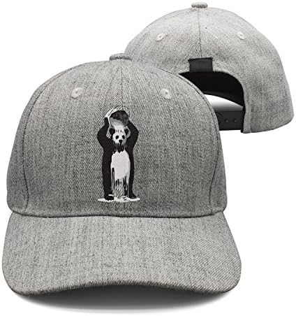 SPN37Y Unisex Peaked Cap Baseball Cap Snapback Hat Casquette Printed Pattern Panda Splashs Himself White Oil Paint Snapback Cap Hip Hop Hat