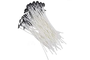 Pack of 50 15cm Pre Waxed Wicks for Candle Making with Sustainers Convenient and Nice