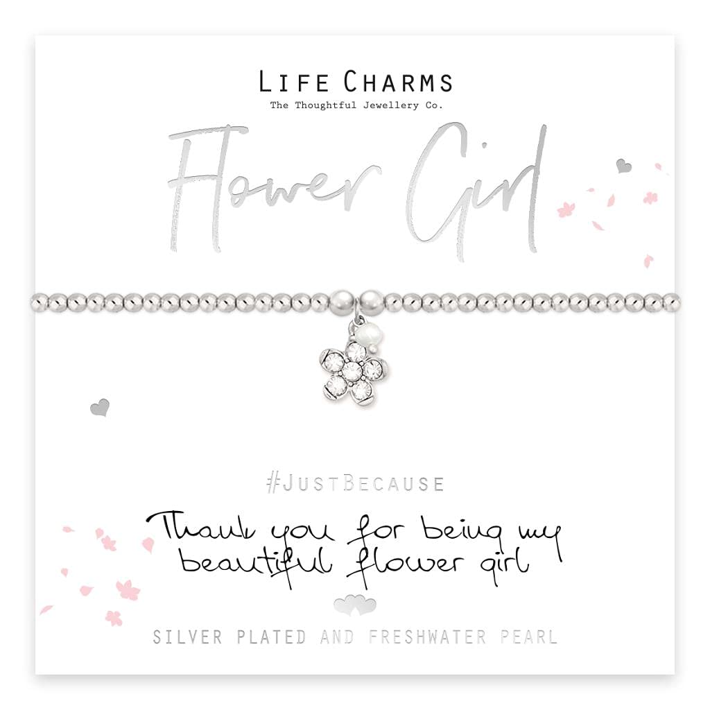 Life Charms Thank You for Being My Beautiful Flower Girl Bracelet