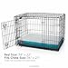Brindle Teal Shredded Memory Foam Dog Bed - Pet Essentials - Orthopedic Design - Crate Compatible - Machine Washable Cover - Indoor Pet Bed for Dogs, Puppies, Cats, and Rabbits - Size Medium 34 x 22