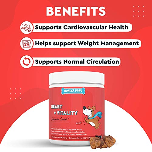 Wonder Paws Cardio Support for Dogs Cardiovascular Chews Heart Health