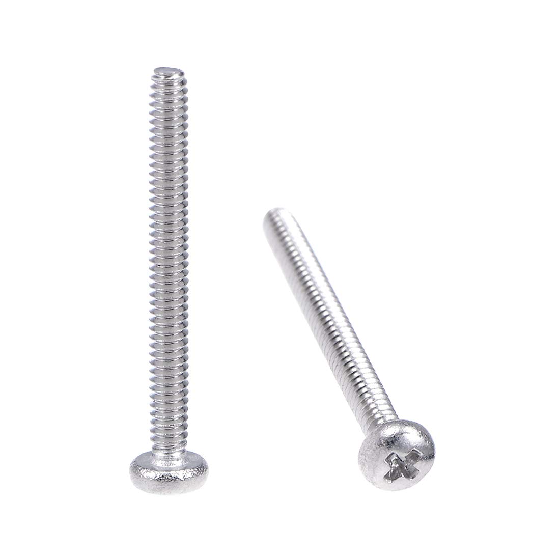 sourcing map M1.6x16mm Machine Screws Pan Phillips Cross Head Screw 304 Stainless Steel Fasteners Bolts 100Pcs