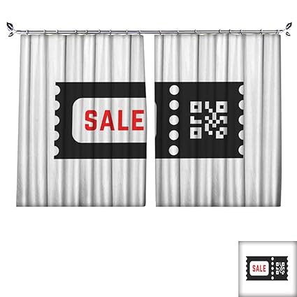 Amazon Com Decor Curtains Coupon With Qr Code W63 X L45 Home