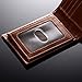 Alpine Swiss Men's Leather Wallet 2-In-1 Bi-Fold Flip Up Removable Card Case, Brown