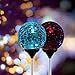 Solar Powered Crackle Glass Ball- Color Changing Stake Lights- Set Of 2- 100% Weatherproof Design- Decorative Landscape Lamps- Wireless Outdoor LED Accent Lighting- Best Decor for Garden/ Yard/ Path
