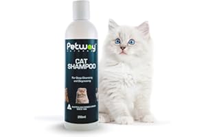 Petway Petcare Anti Dandruff Cat Shampoo, Pet Shampoo for Deep Cleanse & Degreasing, Removes Excess Oils, Dirt and Dandruff, 