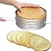 RAINBEAN Adjustable Layered Cake Cutter Slicer,6-8 Inch Stainless Steel Round Bread Cake Slicer Cutter Mold Cake Tools,Circular Baking Tool Kit Set Mousse Mould Slicing-Silver