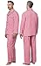 PajamaGram Christmas Pajamas for Men - Warm Mens Fleece Pajamas, Red/White, MD