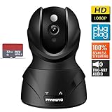 PANNOVO 1080P Wireless Wifi Security Camera-Home IP Video Monitoring Surveillance Camera System With Night Vision Pan/Tilt,Cloud Storage Service 32GB SD Card