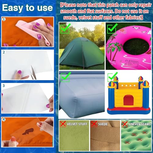 Pool Patch Tape Repair Kit Underwater: Transparent Waterproof Tape, Pool Patches Self-Adhesive Underwater for Repair Various Swimming Pool Surfaces (Tape 10 cm x 150 cm)