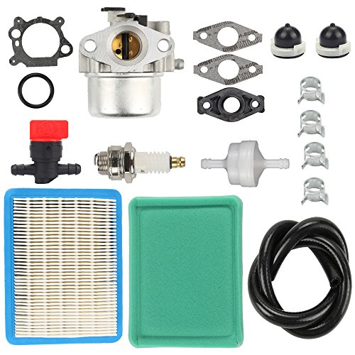 Harbot Carburetor Tune-up kit with Air Fuel Filter Line Shutoff Valve for Briggs& Stratton 794304 796707 799866 790845 799871 Craftsman Toro