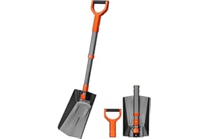 AstroAI 39 Inch Folding Snow Shovel, Snow Shovel for Car with Thickened Telescopic Aluminum Handle and Reinforced Iron Hinge,