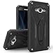 Zizo Static Cover for Samsung Amp Prime J3 2016 Express Prime [Military Grade] Case w/ [Built-in Kickstand] Shockproof Impact Dispersion Technology - Black/Black