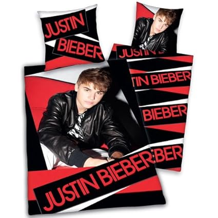 Justin Bieber - Bettwäsche RED (in 80 cm x 80 cm. 135 x 200)