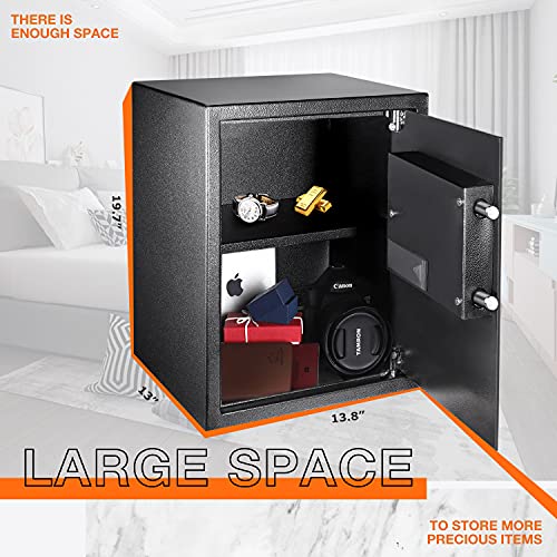 Safe Box 1.8 Cubic Feet Home Safe Digital Lock Box with Instruction