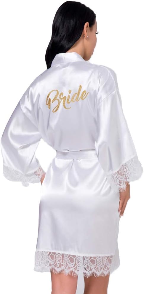 Bride Bridesmaid Kimono Robes Bridal Party Dressing Gowns Pyjamas Bathrobes