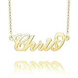 Q&Locket Chris Name Necklace Personalized Stainless