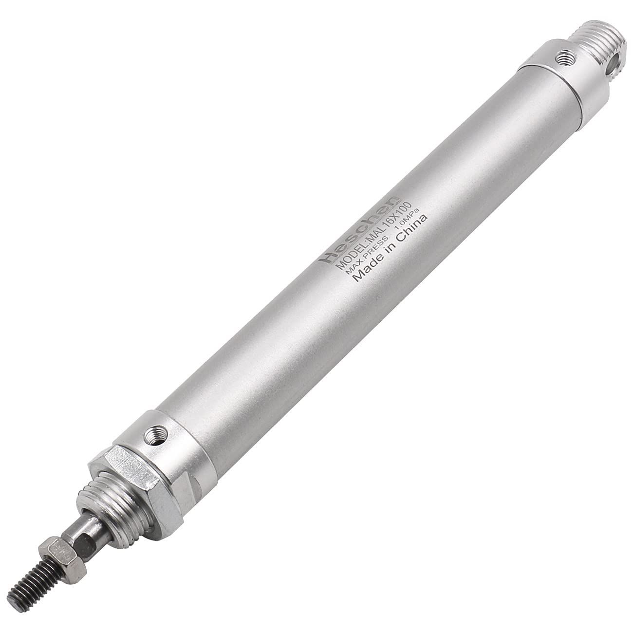 Heschen Pneumatic Slim Air Cylinder MAL 16-100 M5 Port 16mm Bore 100mm Stroke Double Acting