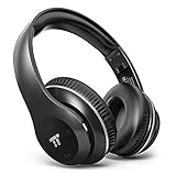 TaoTronics Wireless Headset Over Ear Headphones with Lightweight Memory Foam Ear Pads & Dual 40mm Drivers (3.5mm AUX, On Ear Controls, EQ Bass, 15 Hour Audio Playback)