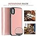 PASONOMI iPhone X Case, iPhone X Wallet Case with Detachable SlimCase - [Folio Style] PU Leather Wallet case with ID&Card Holder Slot Wrist Strap for Apple iPhone X 5.8 inch 2017 (Rose Gold)