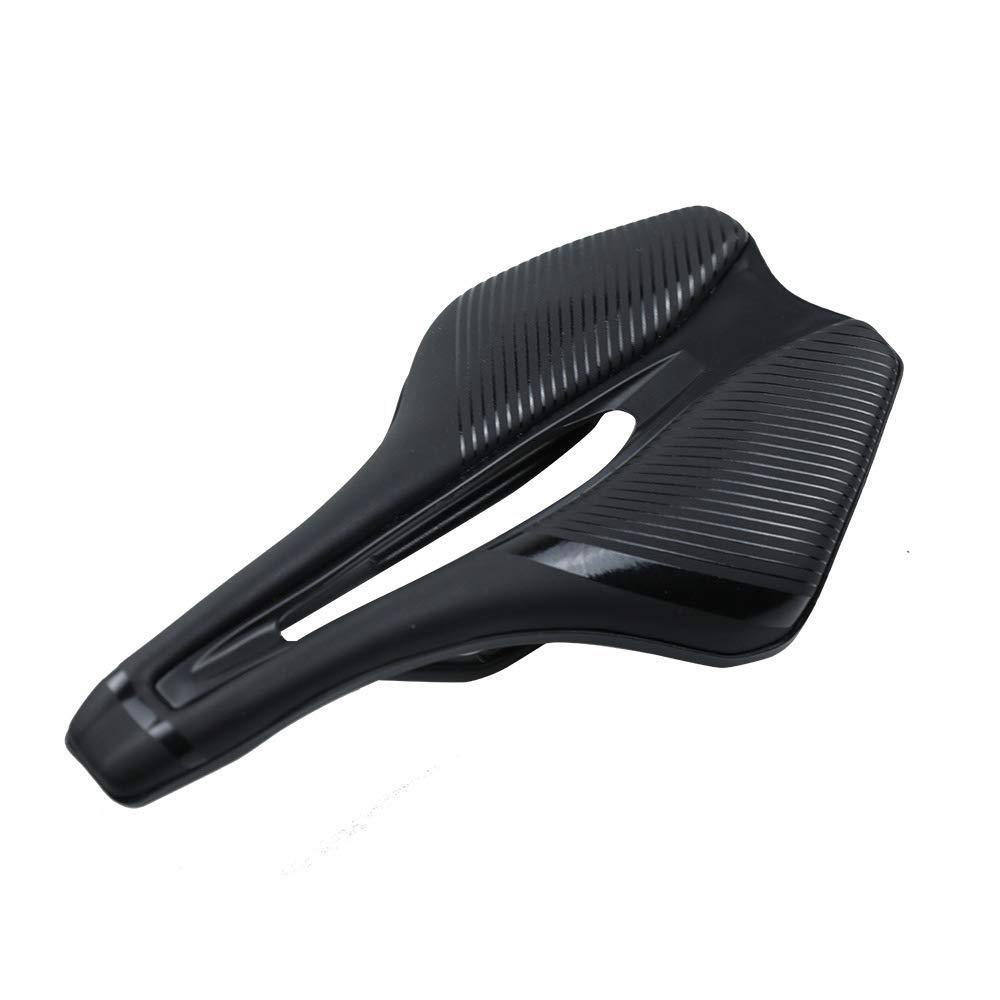 VOANZO Bike Saddle Damping Sturdy Bicycle Seat Universal for MTB Road Mountain Bike Saddle 245x143mm (Black)