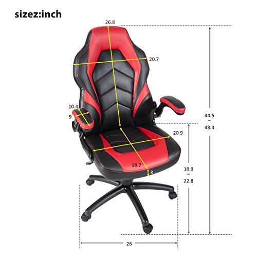 image for ModernLuxe Ergonomic Office Chair Swivel Chair High Back Racing Style 