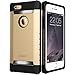 ESR Case for iPhone 6/6s Plus, Three Layer Heavy Duty Shockproof Case [Free Screen Protector] [Metal Design] [Matte Silicone Back + Thickened TPU Bumper] for iPhone 6s Plus/6 Plus 5.5