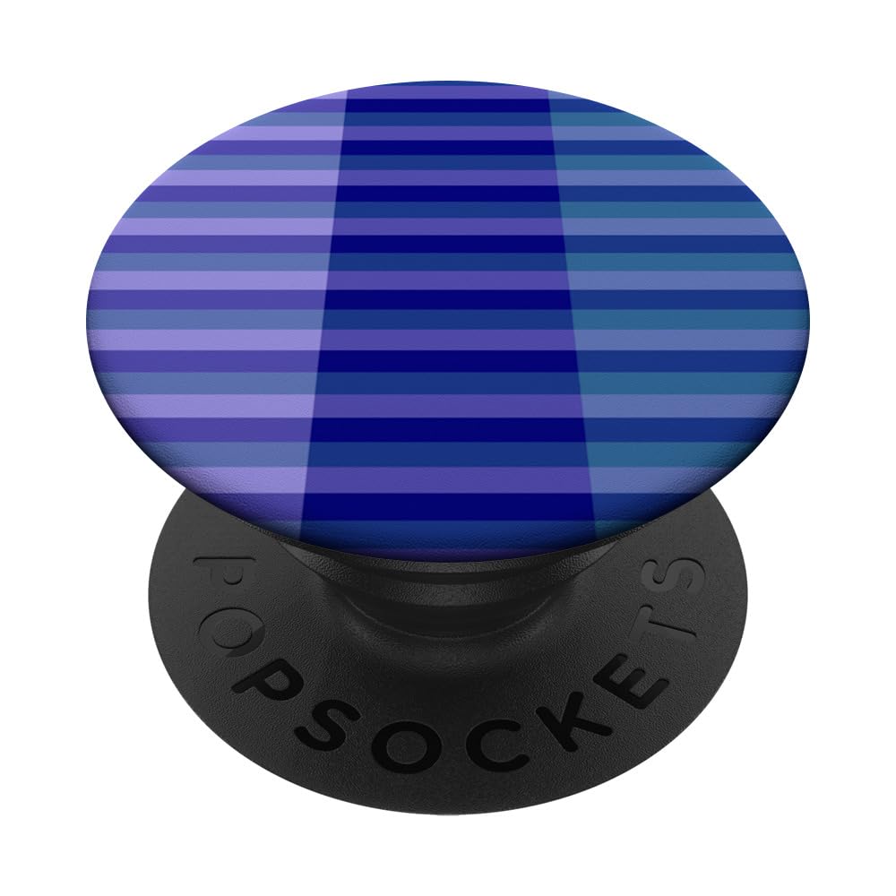 Horizontal Line Pattern In Lilac, Blue and Aqua PopSockets Swappable PopGrip