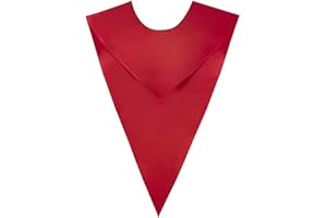 GRABAGECAN V-Shaped Collar Academic Stole Unisex Satin-Finish Fabric Graduation Event Accessory Multi-Size & Colors