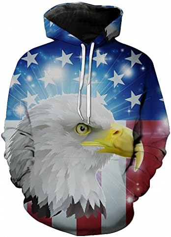 Unisex 3D Digital Printed Graphic Pullover Hooded Sweatshirts 3d Sweatshirts Men Women Hoodies With Hat Print The Sky Hawks Autumn Winter Loose Thin Hooded Hoody Tops