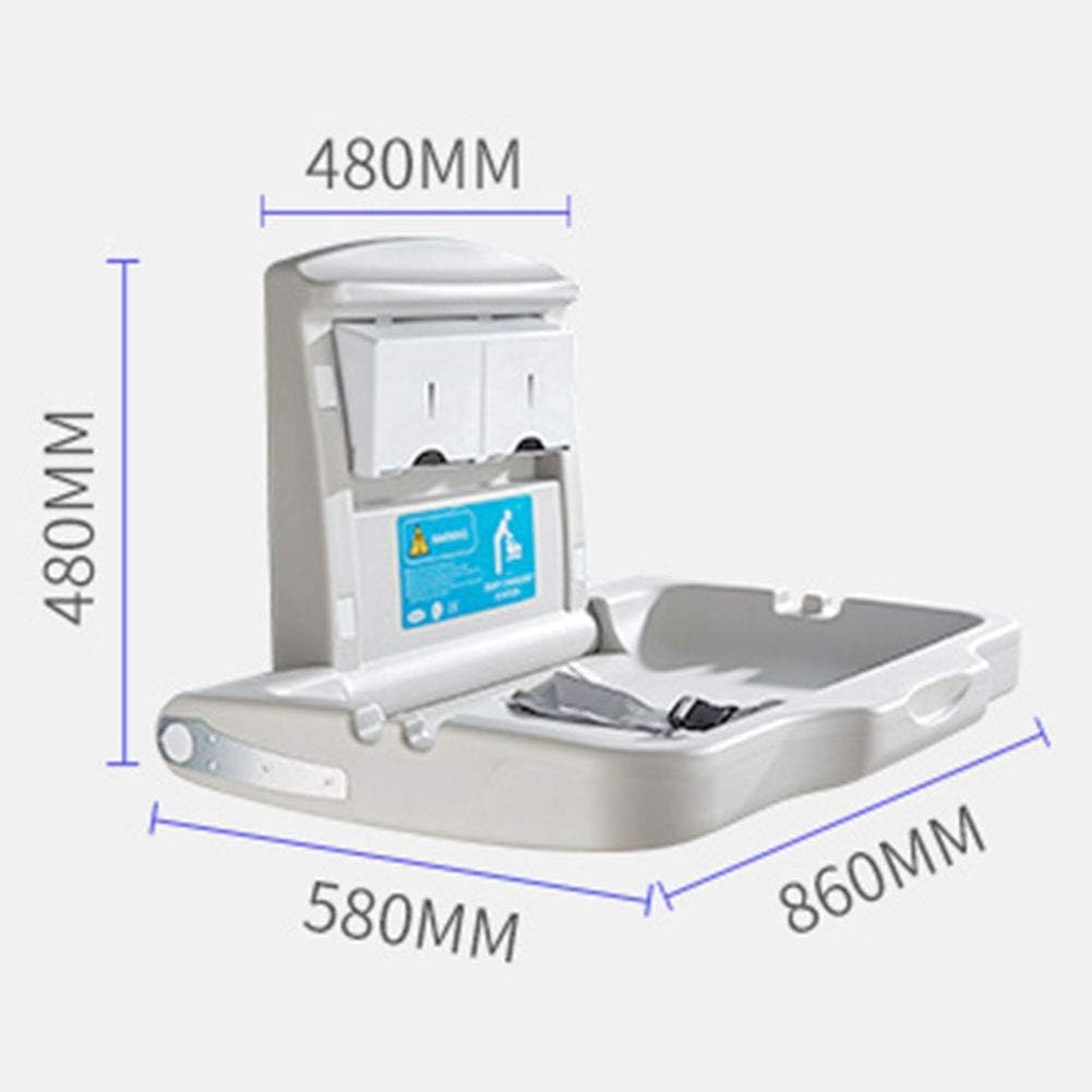 wall hung changing table