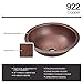 MR Direct 922 Single Bowl Copper Bathroom Sink