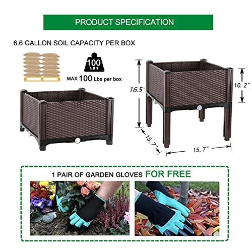 Elevated Planters Raised Garden Beds Plastic, Vegetables Plant Raised